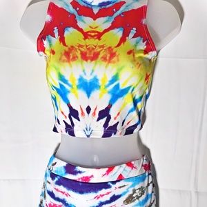 Rainbow 🌈 tie dye Party Dress 🎉💖🍭